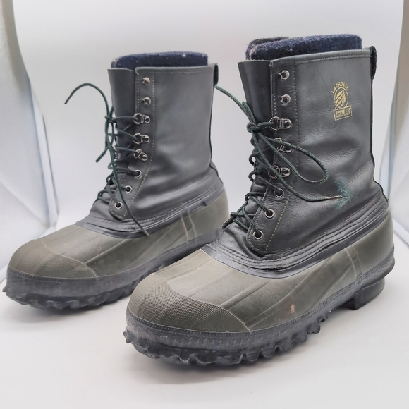 Lacrosse Iceman Men's Black and Olive Snow Boots Steel Shank - Picture 2 of 8